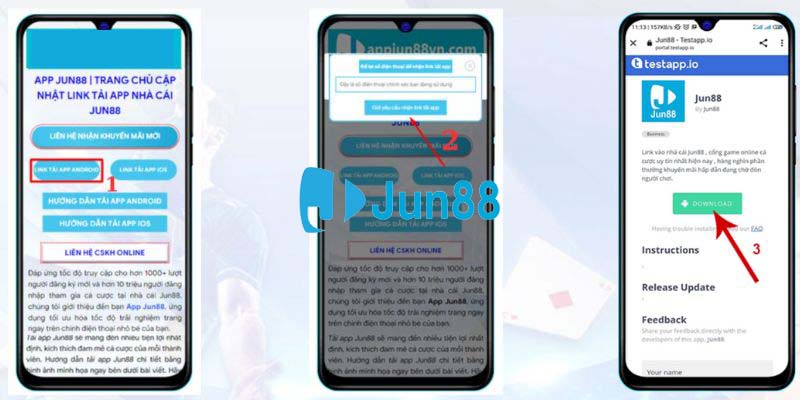 Tải app Jun88 trên Android